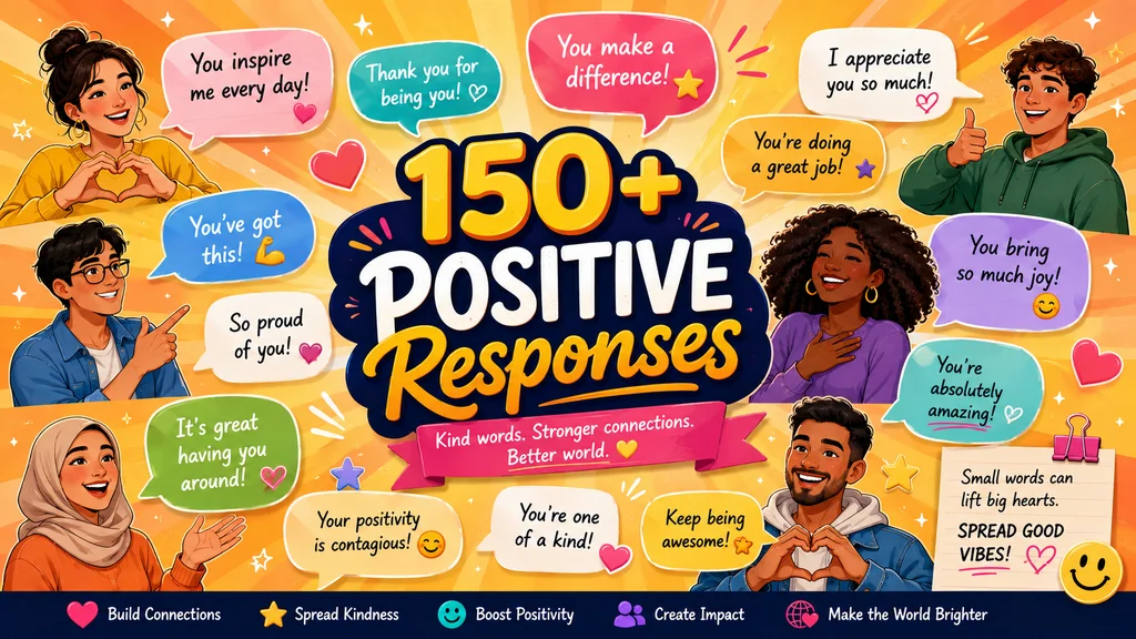 150+ Positive Responses to Uplift Any Conversation Best List For 2026