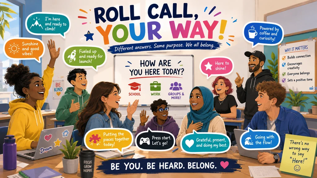 150+ Best Roll Call Responses for Every Setting Funny, Professional, & More FOR 2026