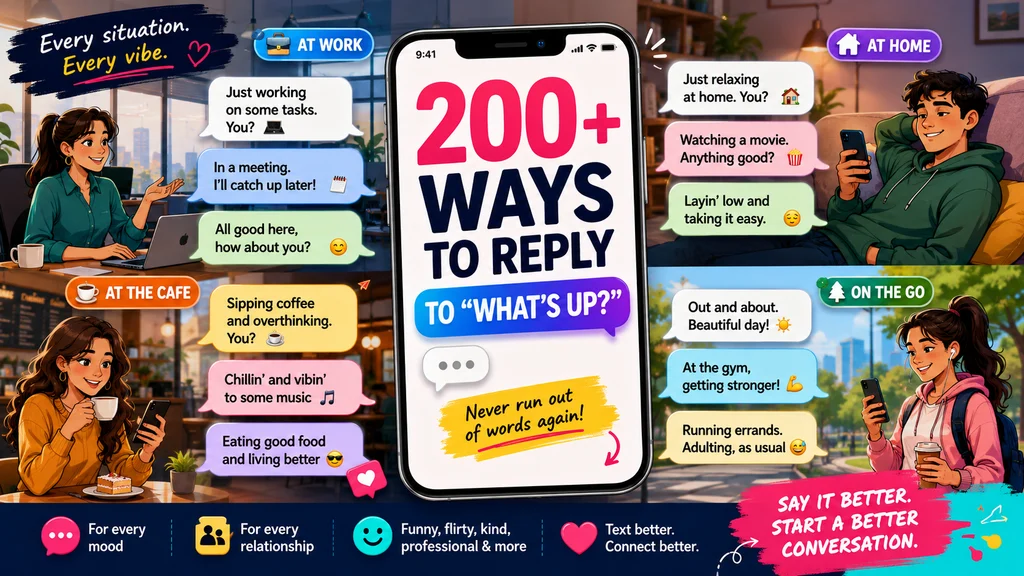200+ Best “What’s Up” Responses for Every Situation Funny, Flirty, Professional For 2026