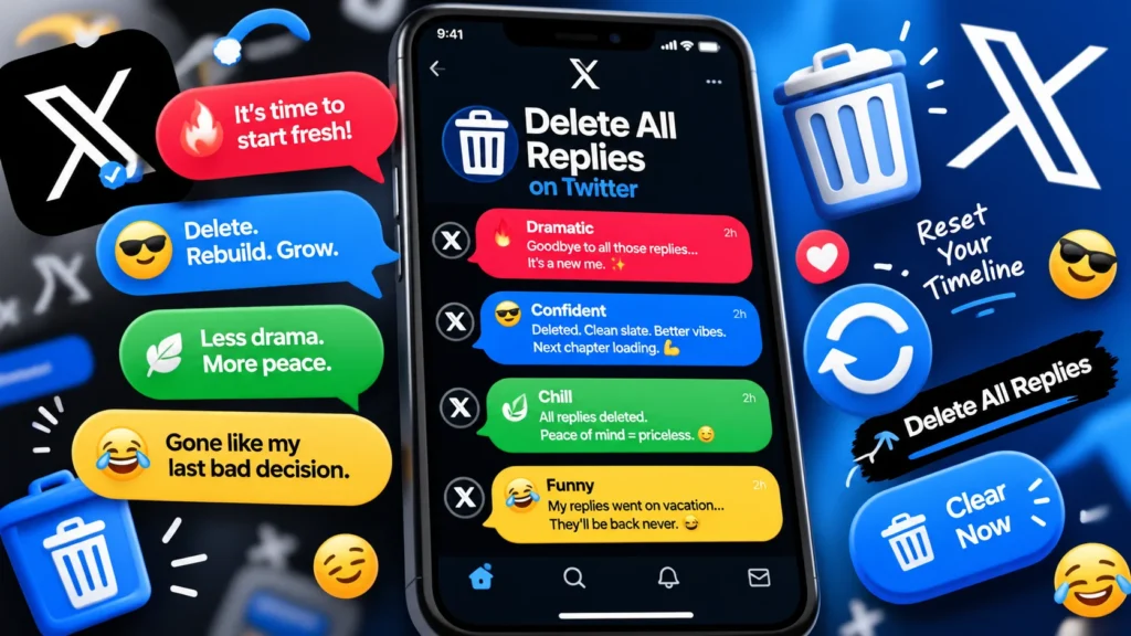 delete all replies on twitter