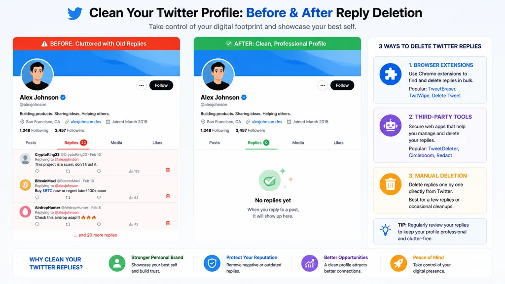 delete all replies on twitter