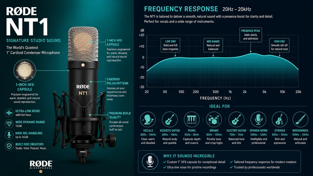 rode nt1 frequency response