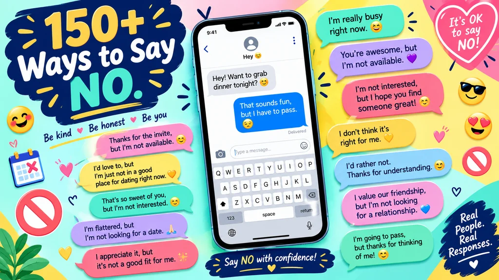  150+ How to Reject a Date Responses That Are Polite, Funny, and Bold For 2026