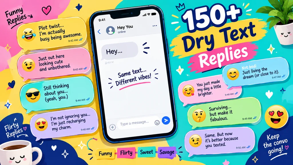 150+ Best Responses to Dry Texts That’ll Instantly Revive Any Boring Chat 2026